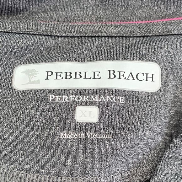 Pebble Beach Women’s Grey V-Neck PerformanceGolf Polo Shirt Size XL - Picture 4 of 6